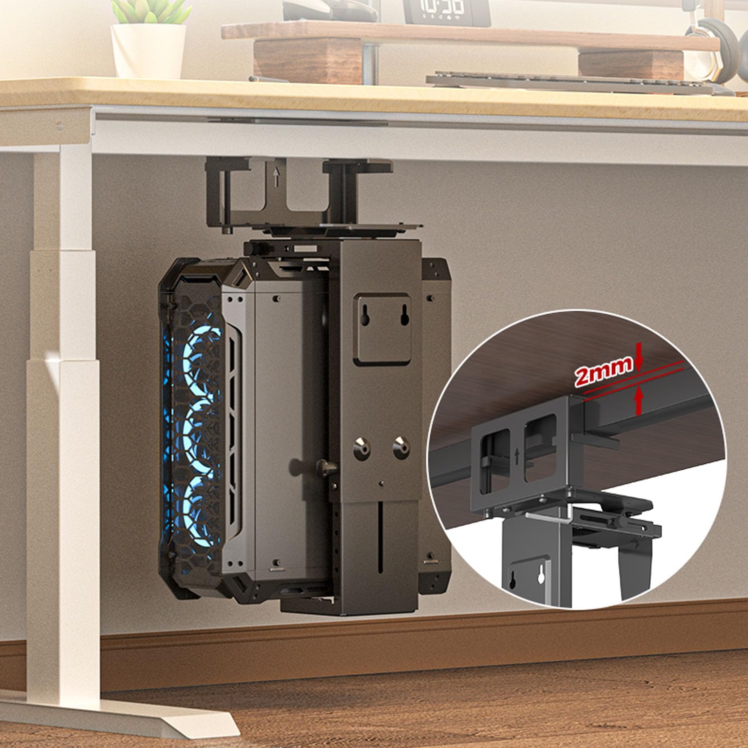 デスクトップPC吊り下げブラケット Amazon | デスクトップPC吊り下げブラケット 冷延鋼製・耐荷重30kg